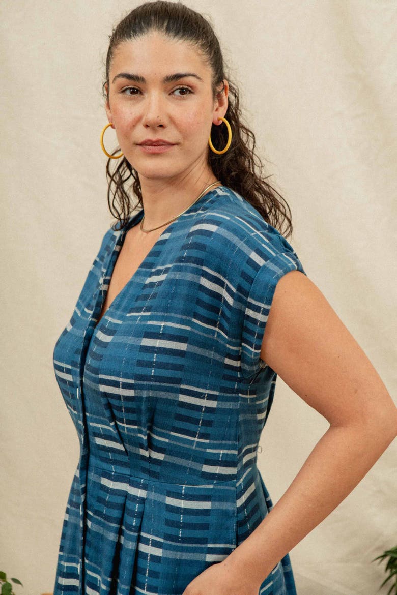 Eileen Dress, Alternate, color, Stormcrest Stripe