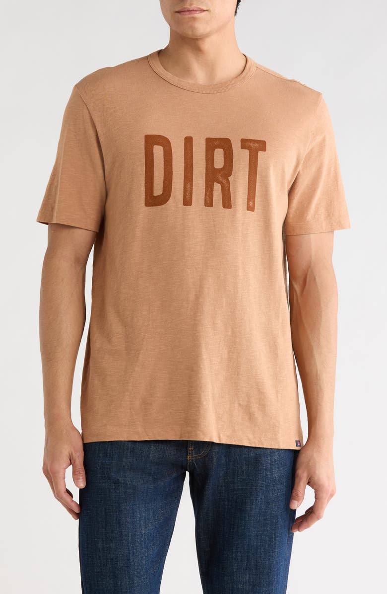 Faherty Dirt Sunwashed Organic Cotton Graphic T-Shirt, Main, color, Bronze