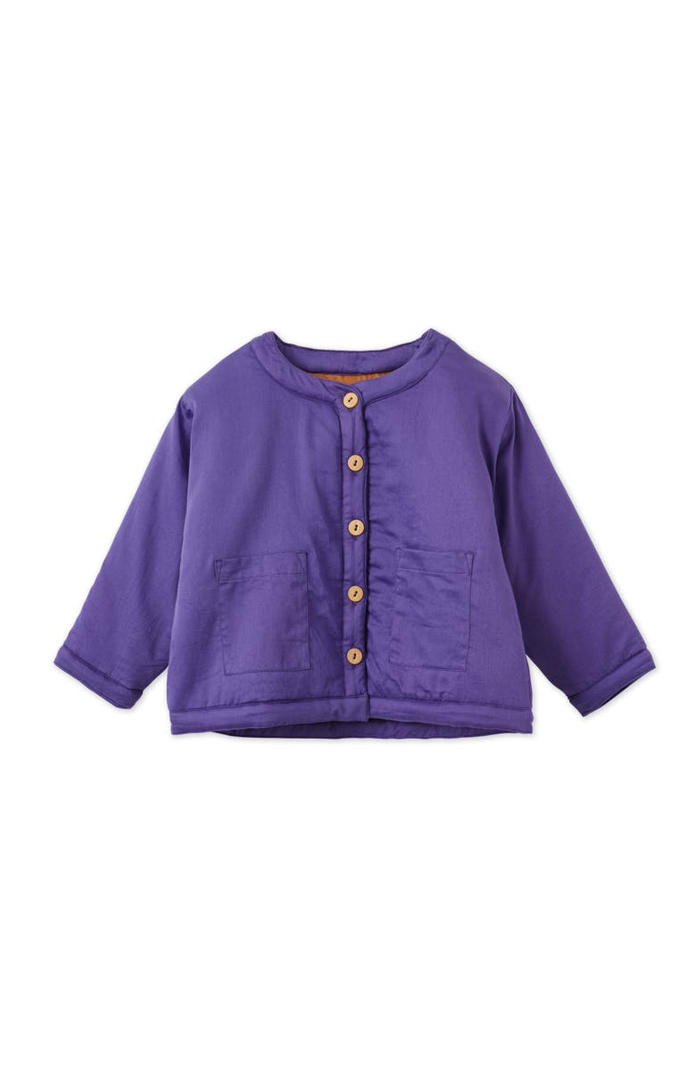 Vild House of Little Organic Cotton Woven Padded Jacket, Main, color, Dark Amethyst