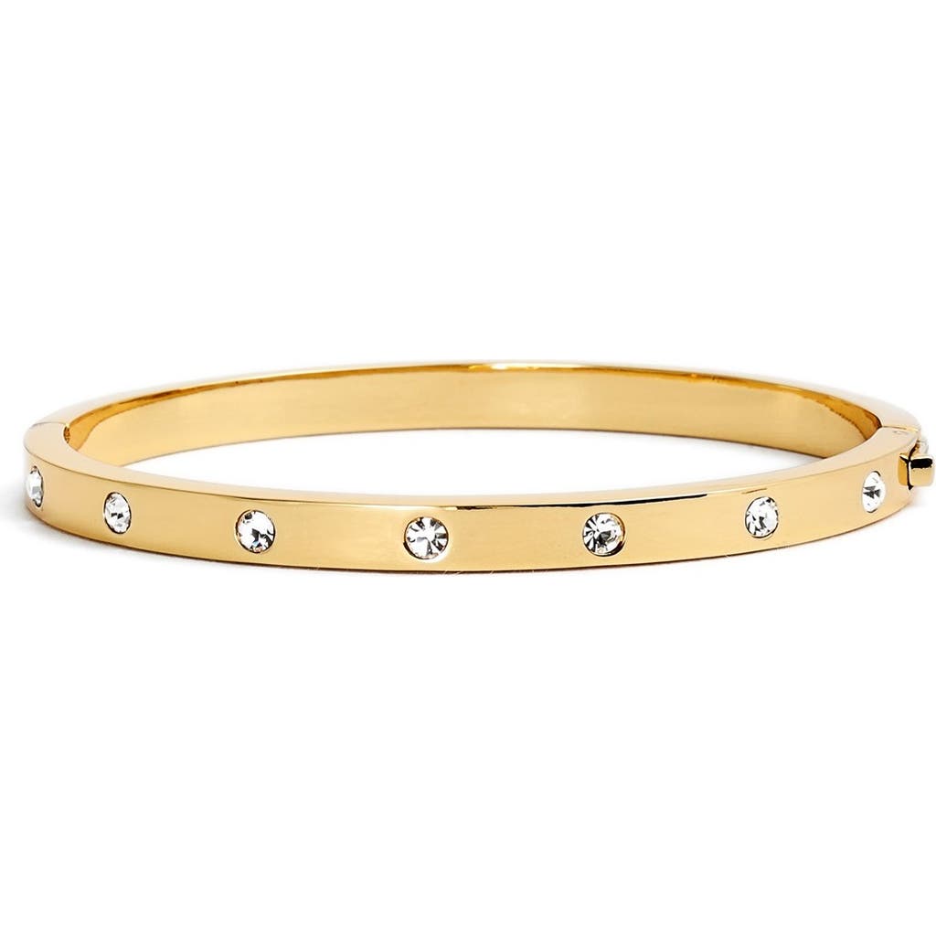 Kate Spade New York crystal hinge bangle in Gold at Nordstrom