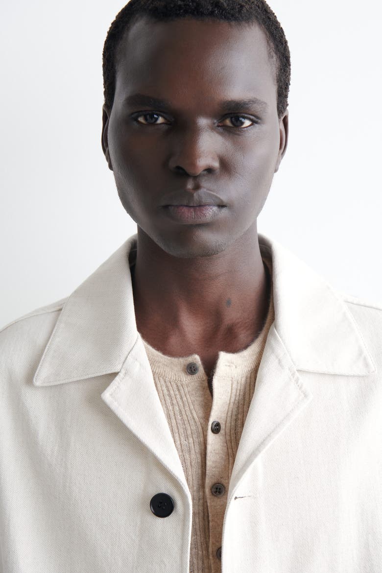 Denim Overshirt, Alternate, color, OFF-WHITE