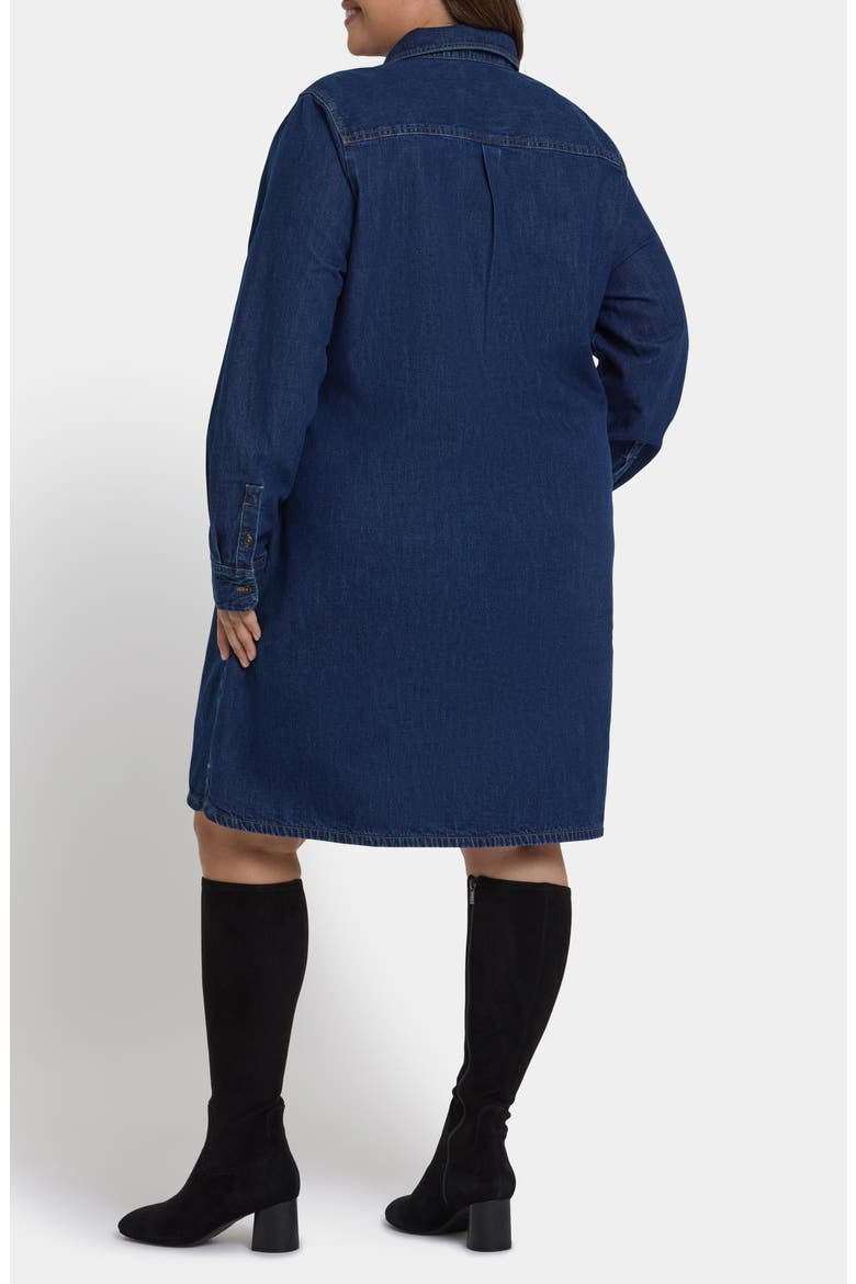 Reese Long Sleeve Denim Shirtdress, Alternate, color, DARK INDIGO