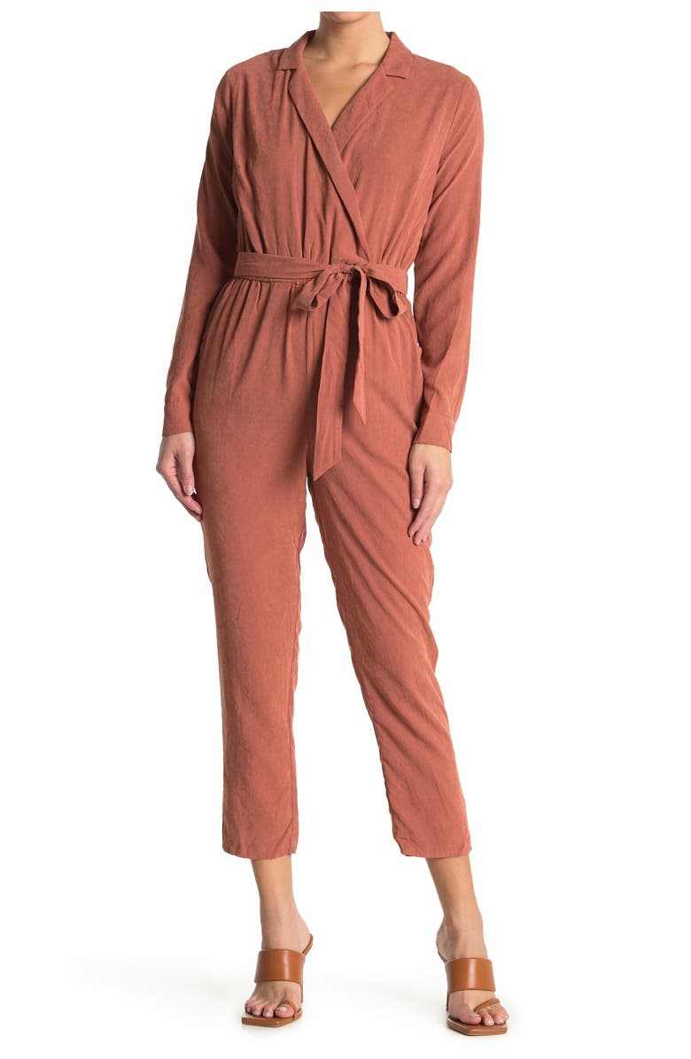 Lost + Wander Orchard Belted Long Sleeve Jumpsuit, Alternate, color,