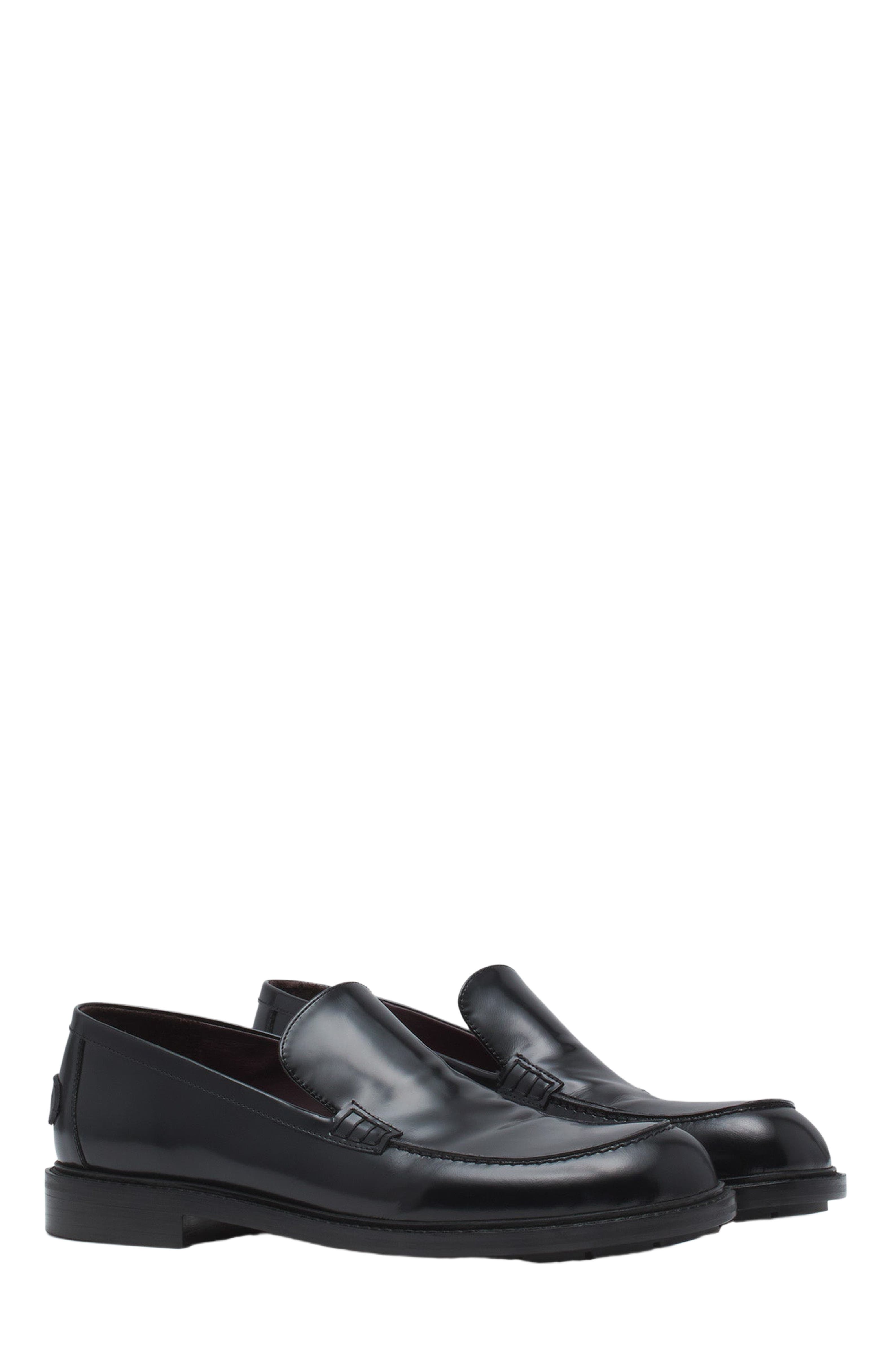 Lanvin SPINTO LOAFERS IN GLOSSY LEATHER, Main, color, 