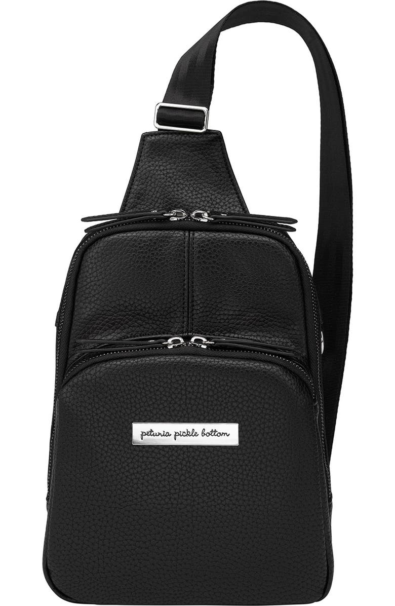 Petunia Pickle Bottom Crisscross Sling Bag, Main, color, Ebony