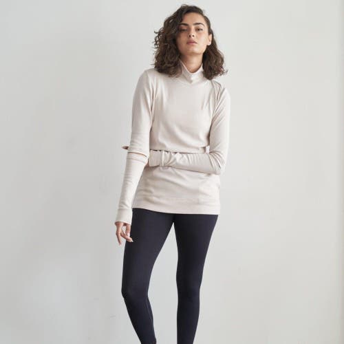Eavolu Acadia Split-sleeve Long-sleeve Top In Bone
