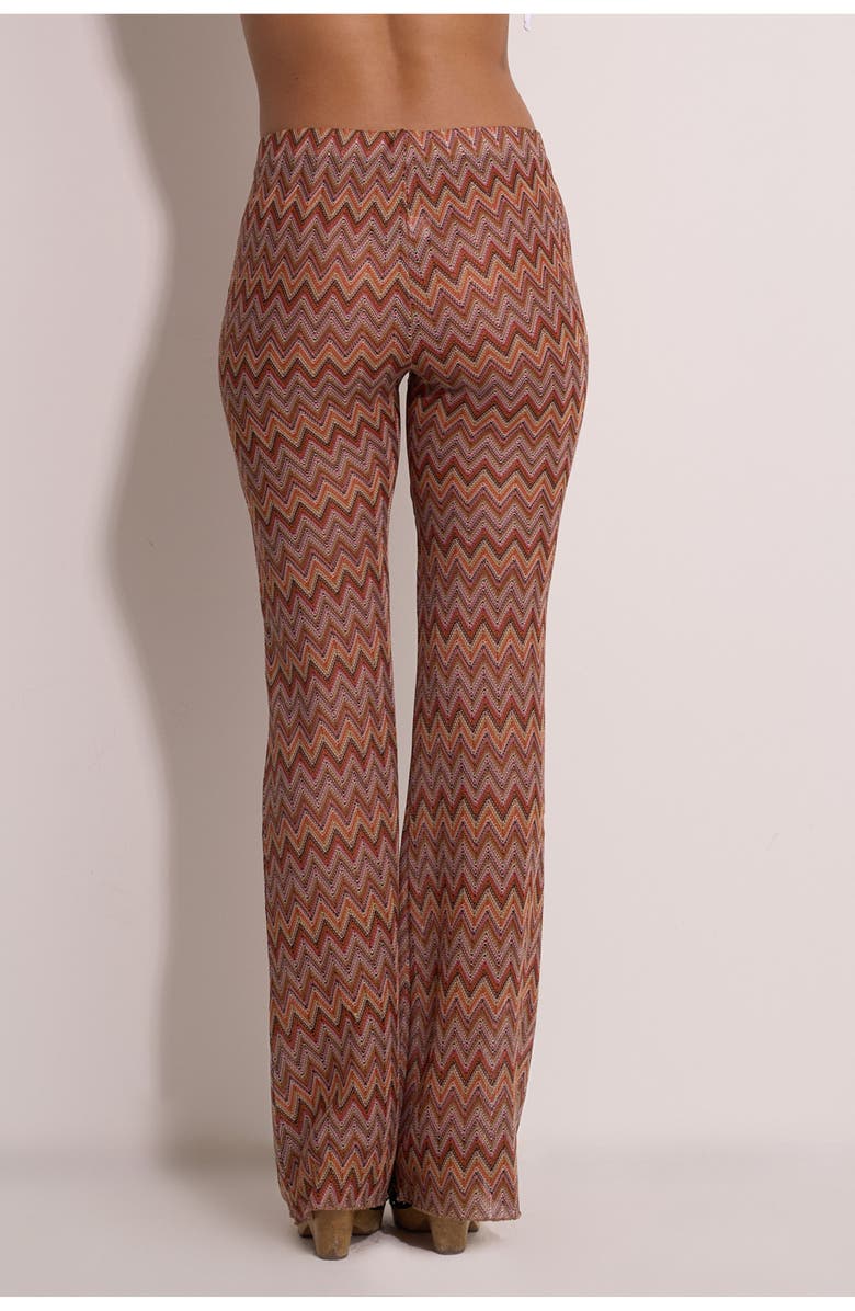 Gottex Beach Life Desert Mirage High Waist Flare Beach Pants, Alternate, color, Multi-Brown