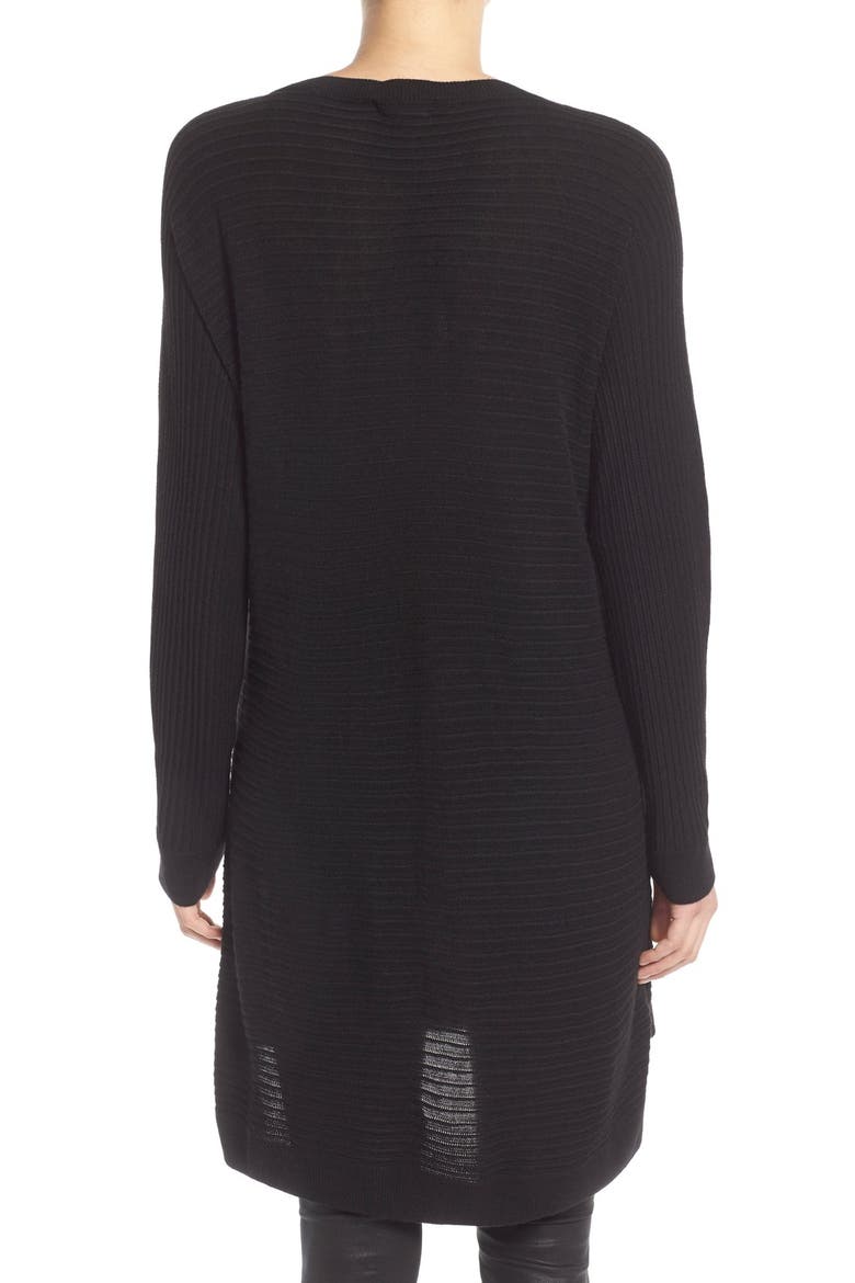Side Zip Tunic Sweater, Alternate, color, BLACK