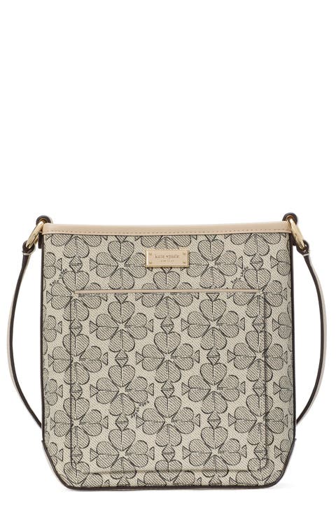 ava spade flower coated canvas crossbody bag