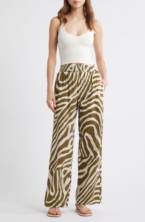 Rails Brendon Wide Leg Cotton Pants In Selva