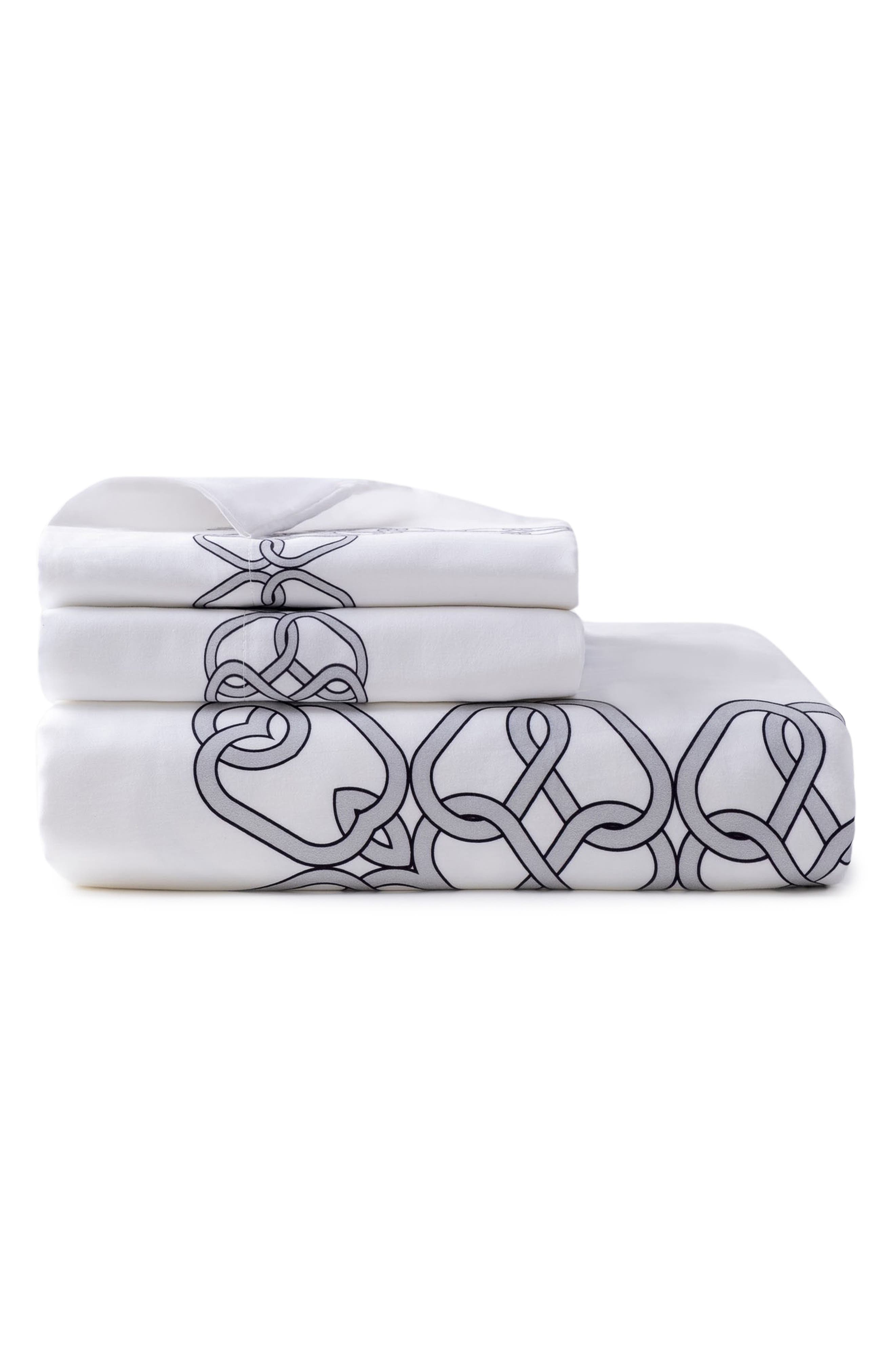 Tied Ovals Cotton Sateen Duvet Cover & Sham Set
