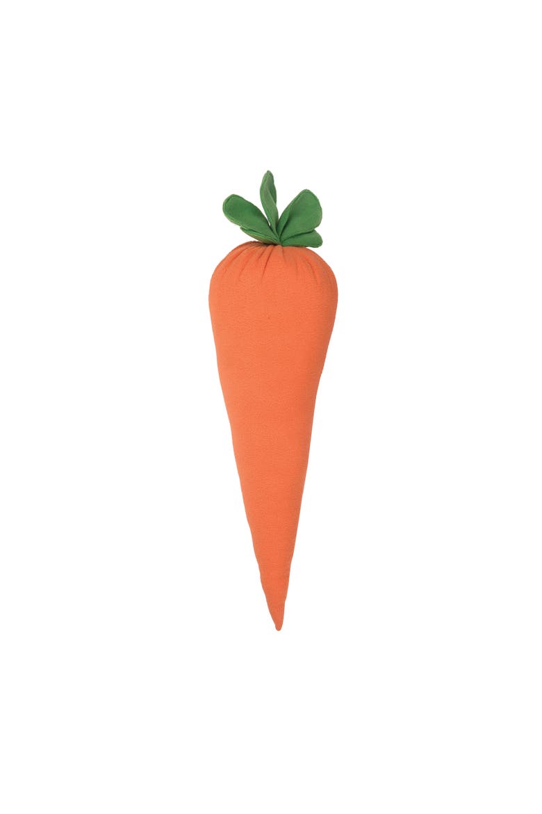 Carrot Shaped Spring Easter Decorative Accent Pillow, 9" x 18", Main, color, Orange