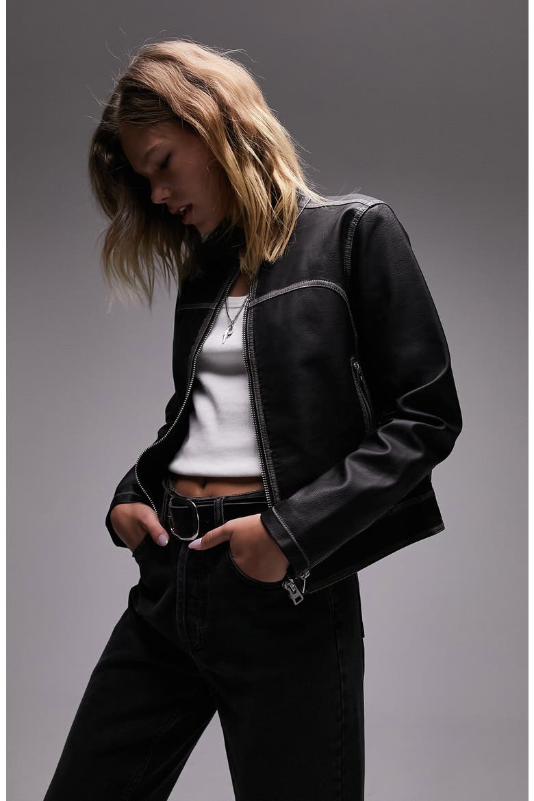 Faux Leather Jacket (Women) | Nordstrom