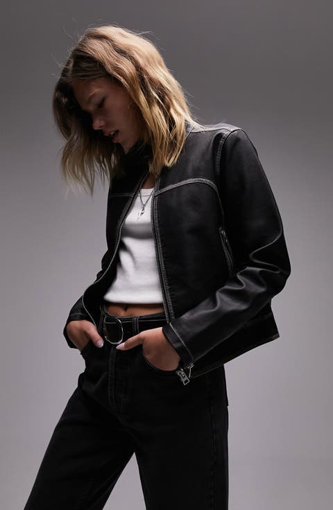 Faux Leather Jacket