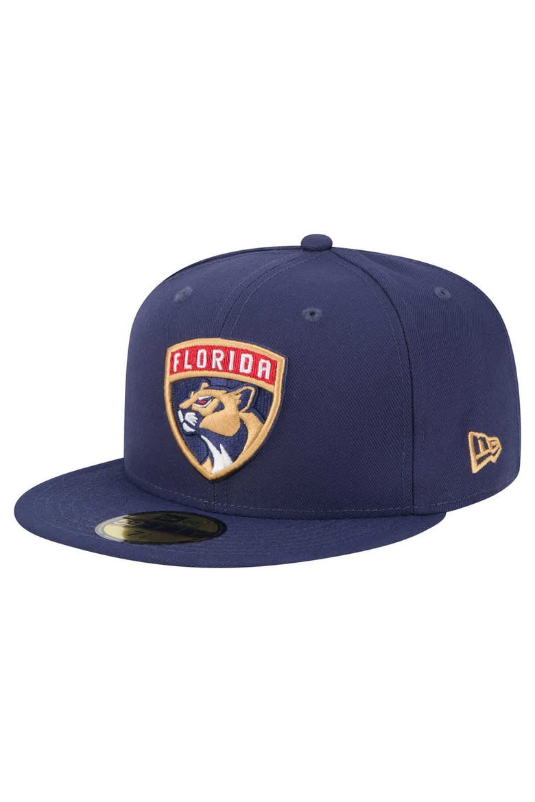 Men's New Era Navy Florida Panthers Core 59FIFTY Fitted Hat, Main, color, Navy