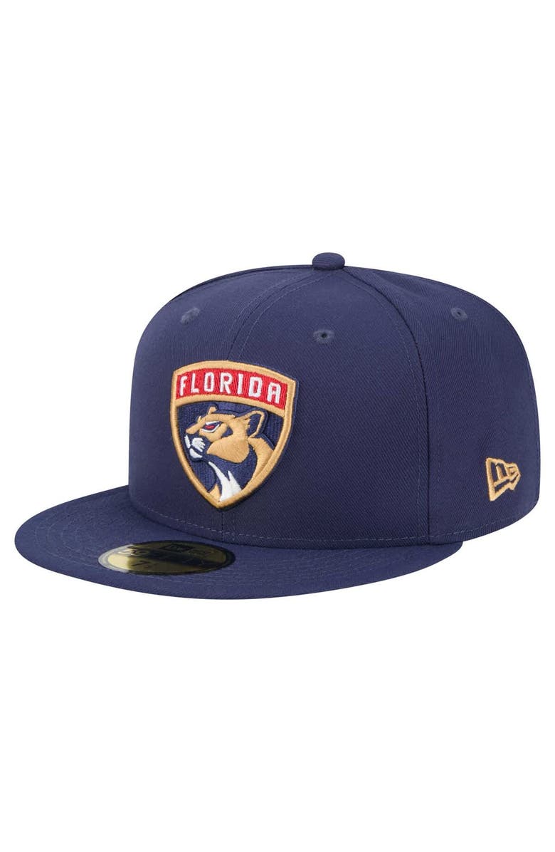 New Era Men
s New Era Navy Florida Panthers Core 59FIFTY Fitted Hat, Main, color, 