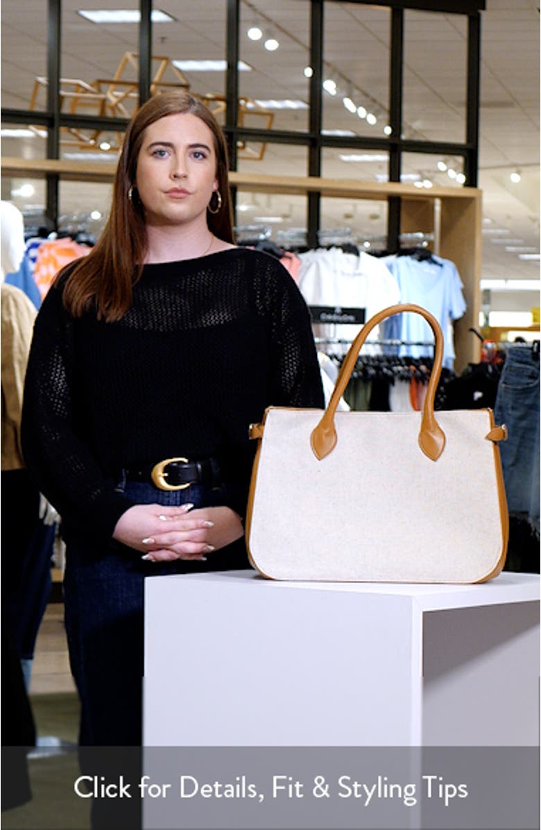 Oversize Patrizia Canvas & Leather Bag, sales video thumbnail