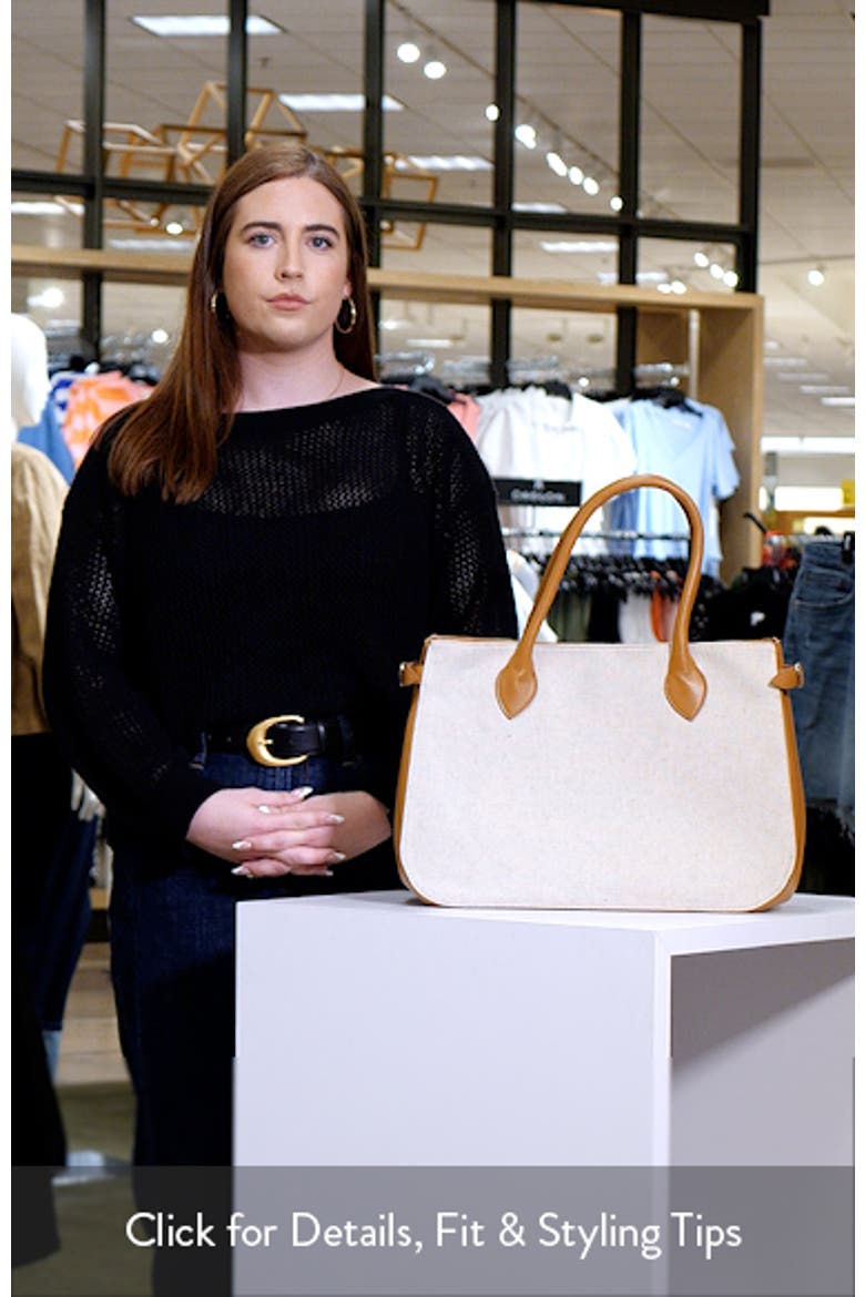 Oversize Patrizia Canvas & Leather Bag video