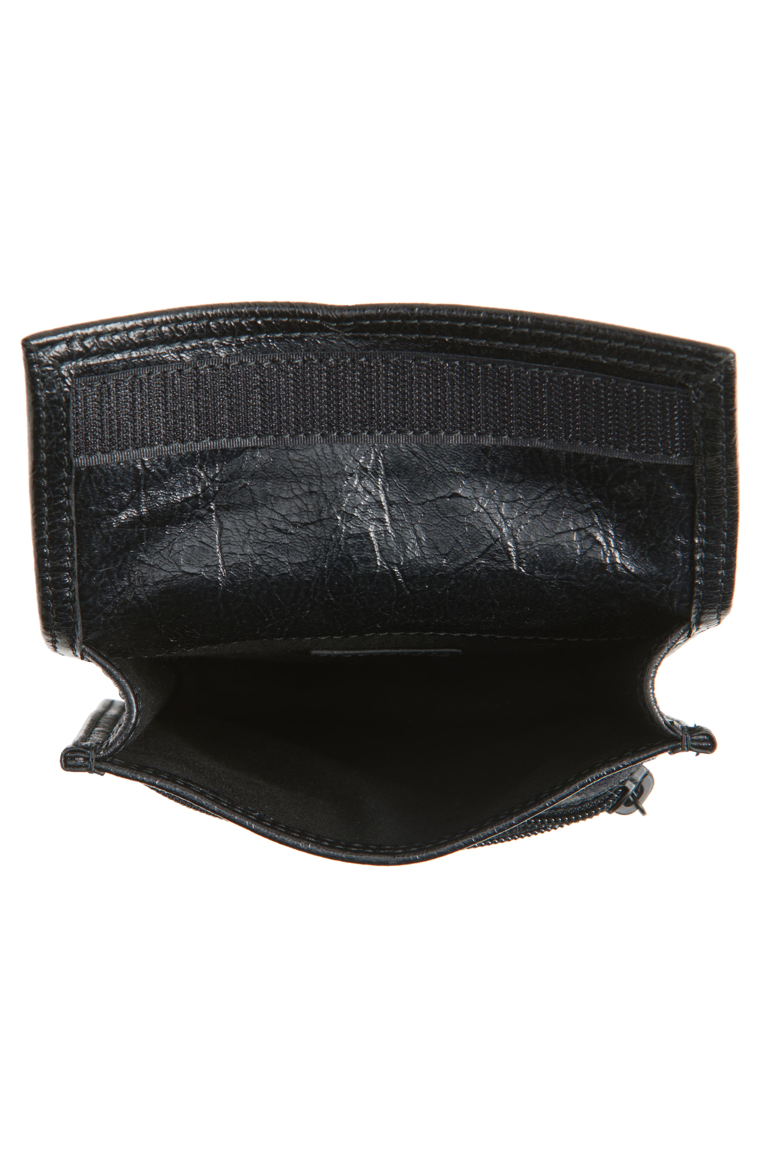 Balenciaga Leather Explorer Pouch, Alternate, color, 1090 Black
