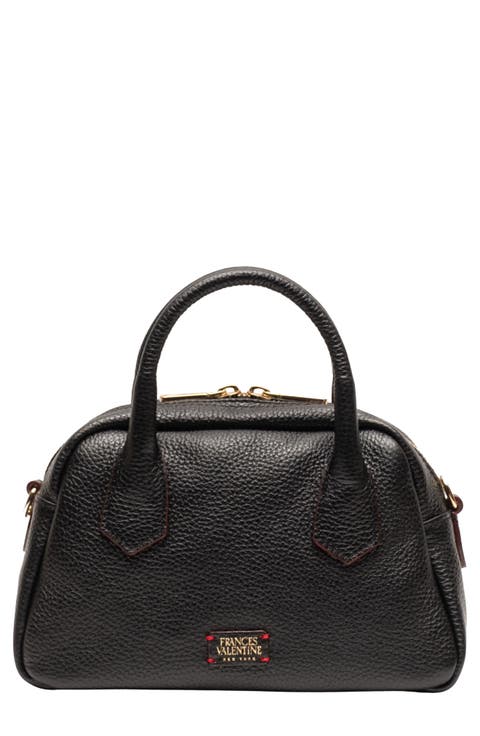 Mini Metallic Leather Bowler Bag