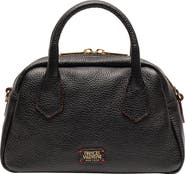 Frances Valentine Mini Metallic Leather Bowler Bag