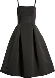 Amsale Faille Cocktail Midi Dress