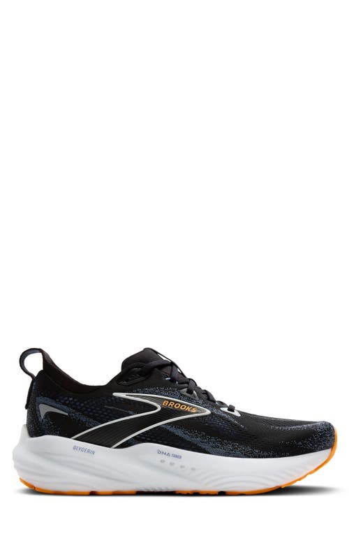 Brooks Glycerin 22 Running Shoe In Black/country Blue/orange Pop