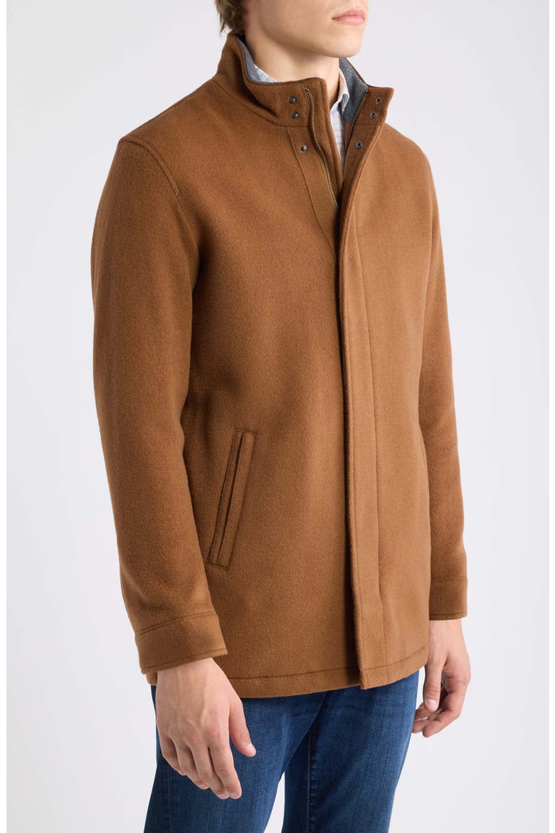 Crown Flex Merino City Coat, Alternate, color, DARK AMBER