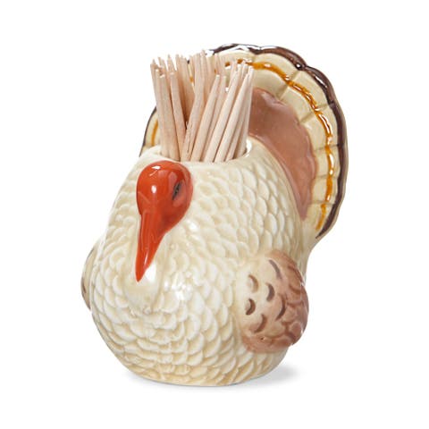 Turkey Toothpick Holder Set Ceramic Kitchen Accessory