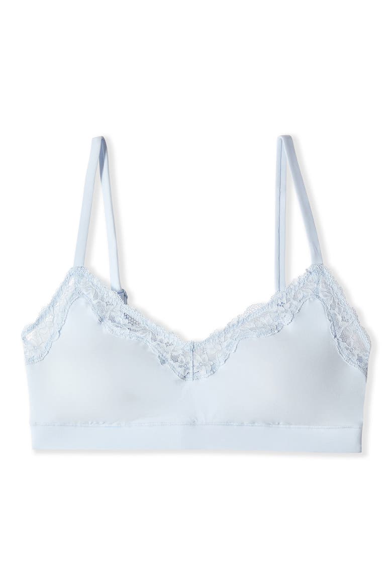Lace Trim Bralette, Alternate, color, AZURE BLUE