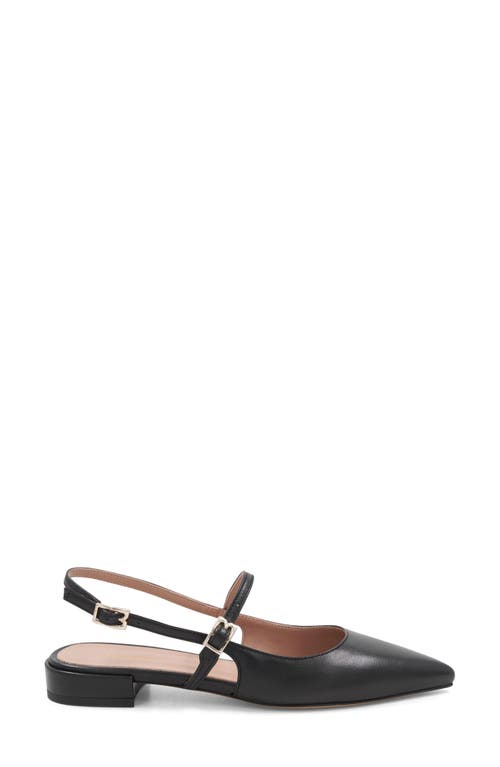 Bruno Magli Martina Slingback Mary Jane Pointed Toe Flat In Black