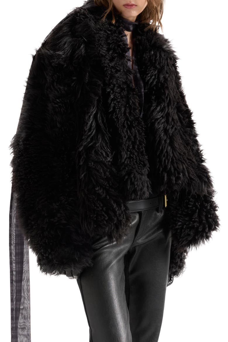Genuine Shearling Jacket, Alternate, color, SHEARLING SABLE