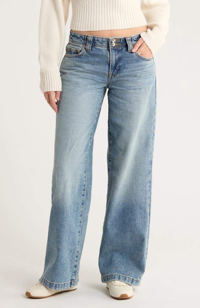 PacSun Casey Baggy Jeans, Main, color, Medium Indigo