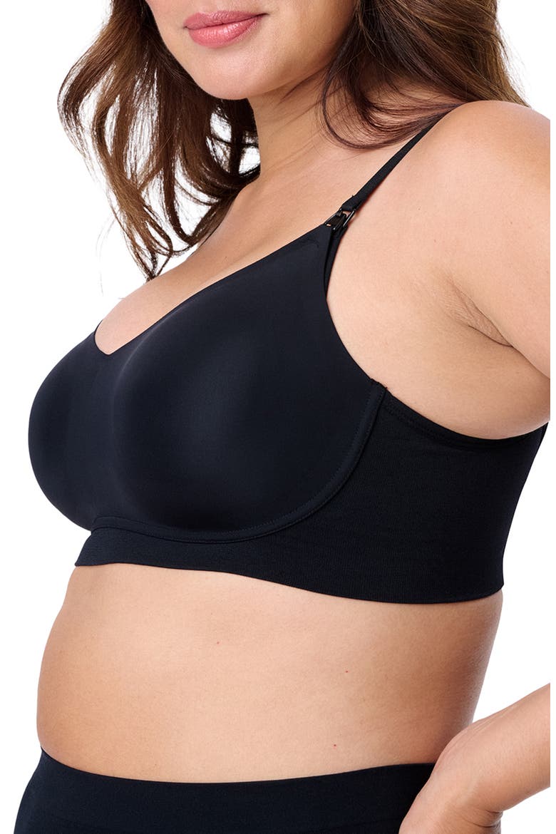 Motherhood Women's Maternity Wireless Micro Nursing Bra, Alternate, color, Core Black