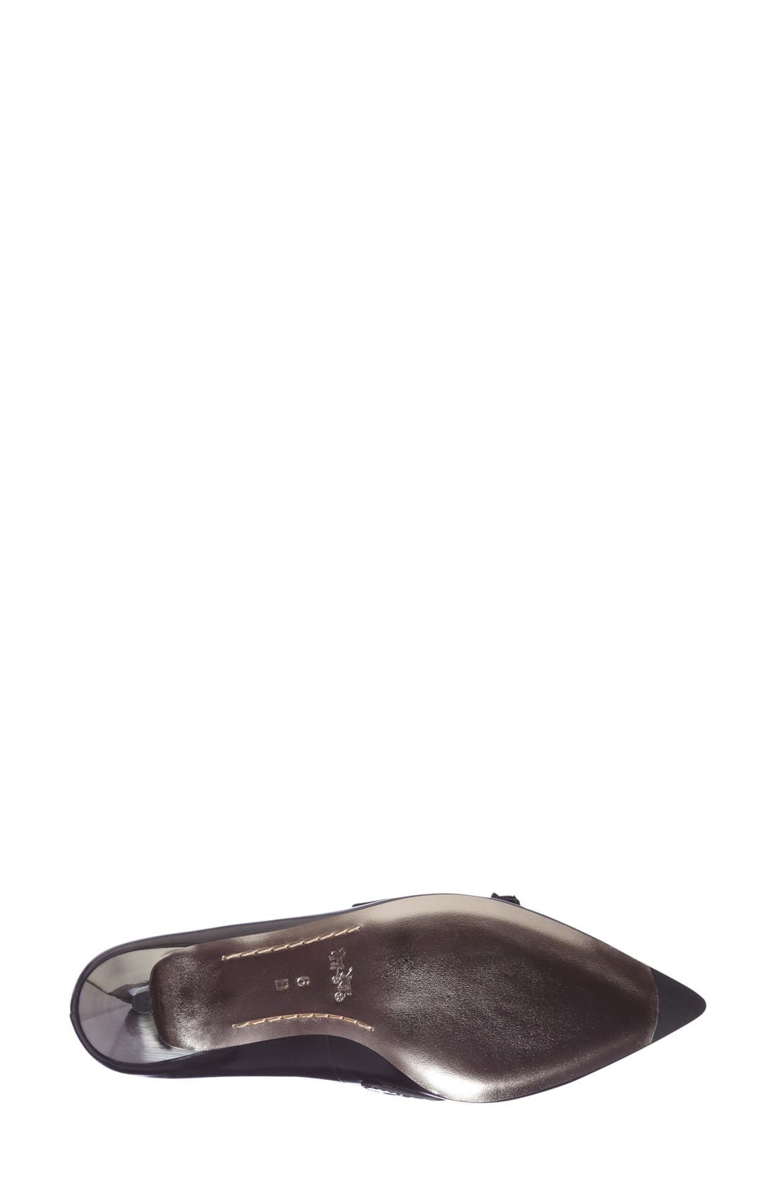 'Betty' Pointy Toe Loafer Pump, Alternate, color, BLACK/ BUTTERMILK