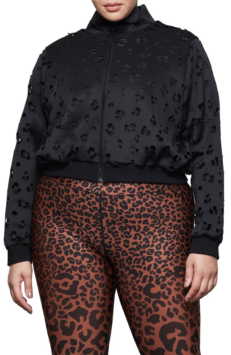 Good American Laser Scuba Crop Jacket, Alternate, color, 