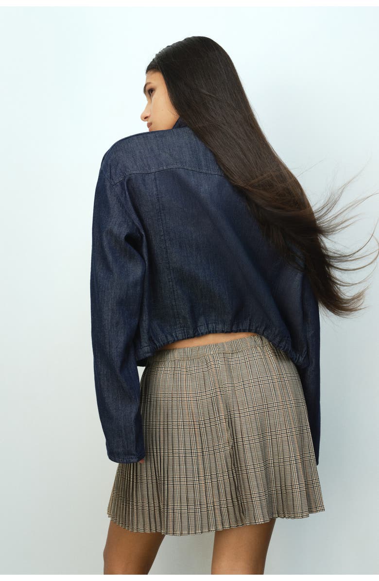 H&M Sporty Denim Jacket, Alternate, color, Dark Denim Blue