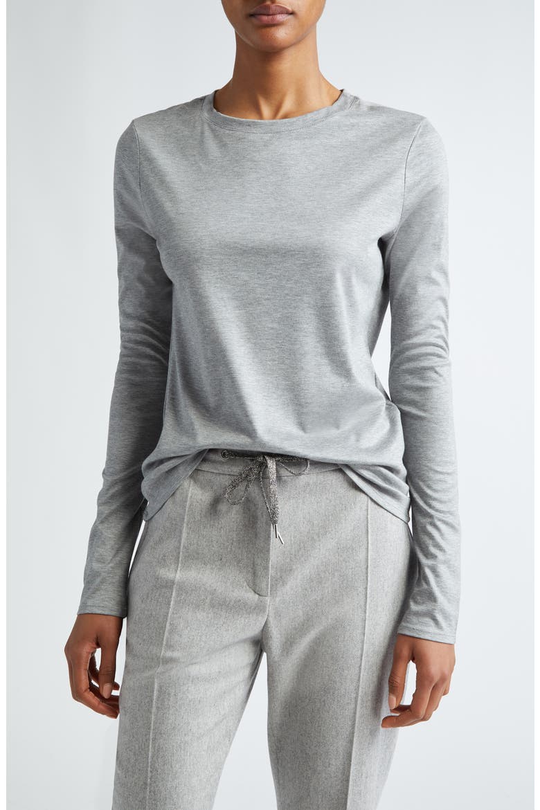 Long Sleeve T-Shirt, Main, color, GREY
