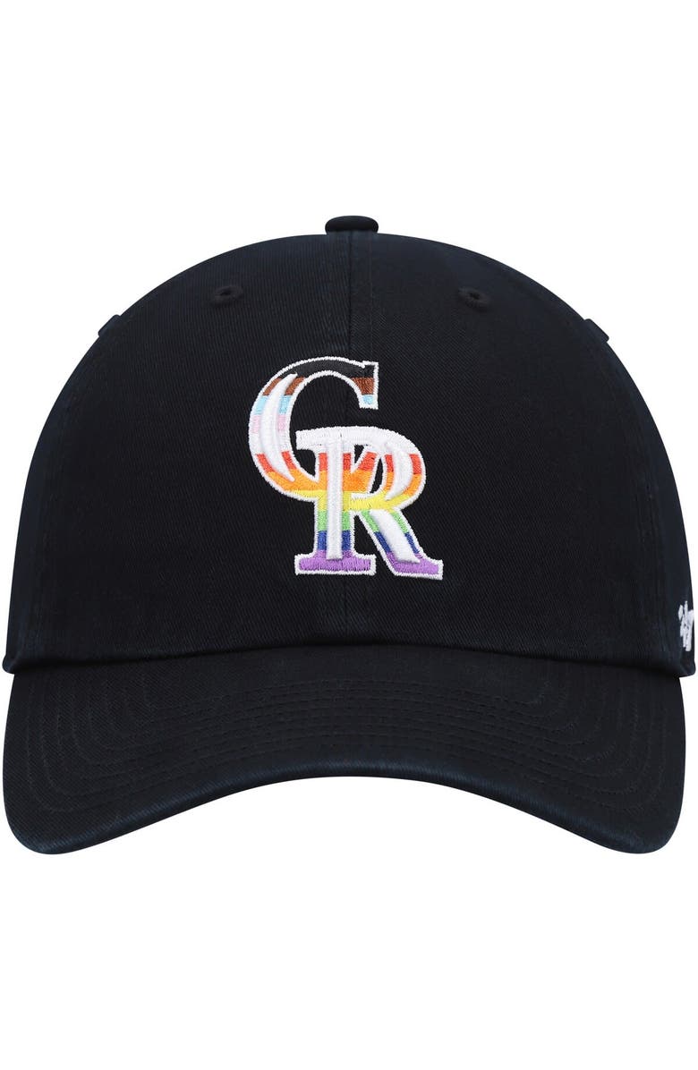 '47 Men's '47 Black Colorado Rockies Team Pride Clean Up Adjustable Hat, Alternate, color, Black
