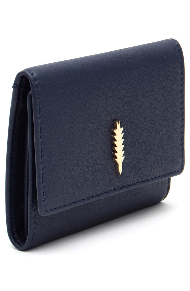 Thacker Skylar Flap Leather Wallet, Alternate, color, Onyx Blue