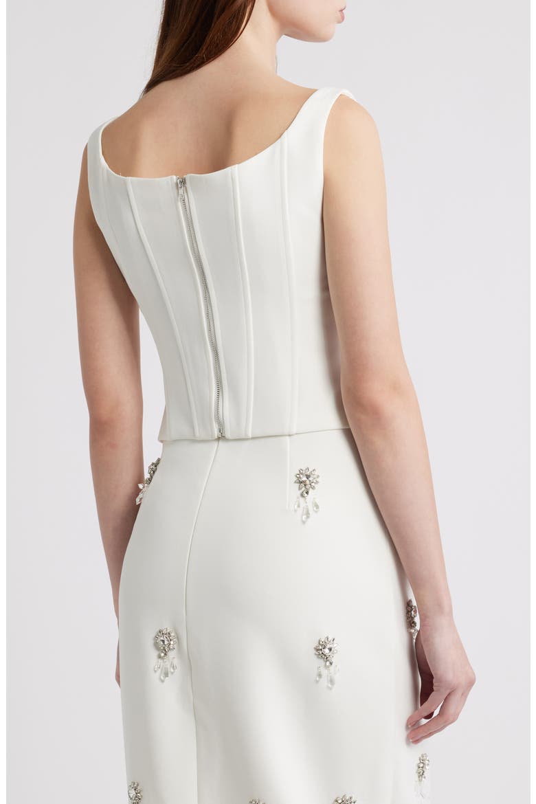 The Ultimate Muse Crystal Corset Top, Alternate, color, WHITE