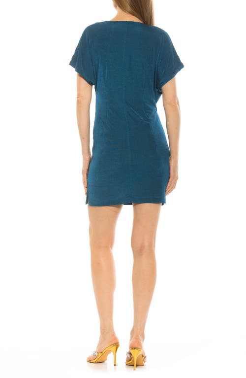 Alexia Admor Fione V-neck Sheath Minidress In Denim Blue