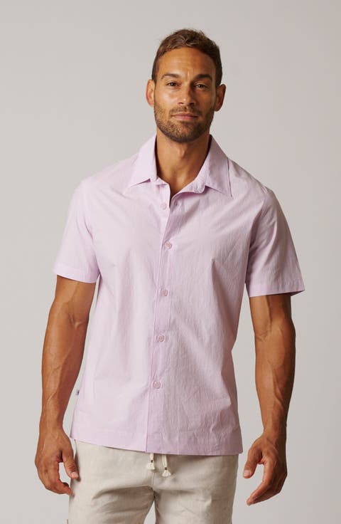 Short Sleeve Cotton Button Up