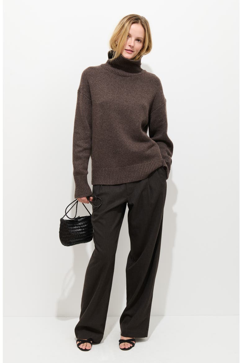 Nottinghill Merino Wool Blend Turtleneck Sweater, Alternate, color, MOLASSES