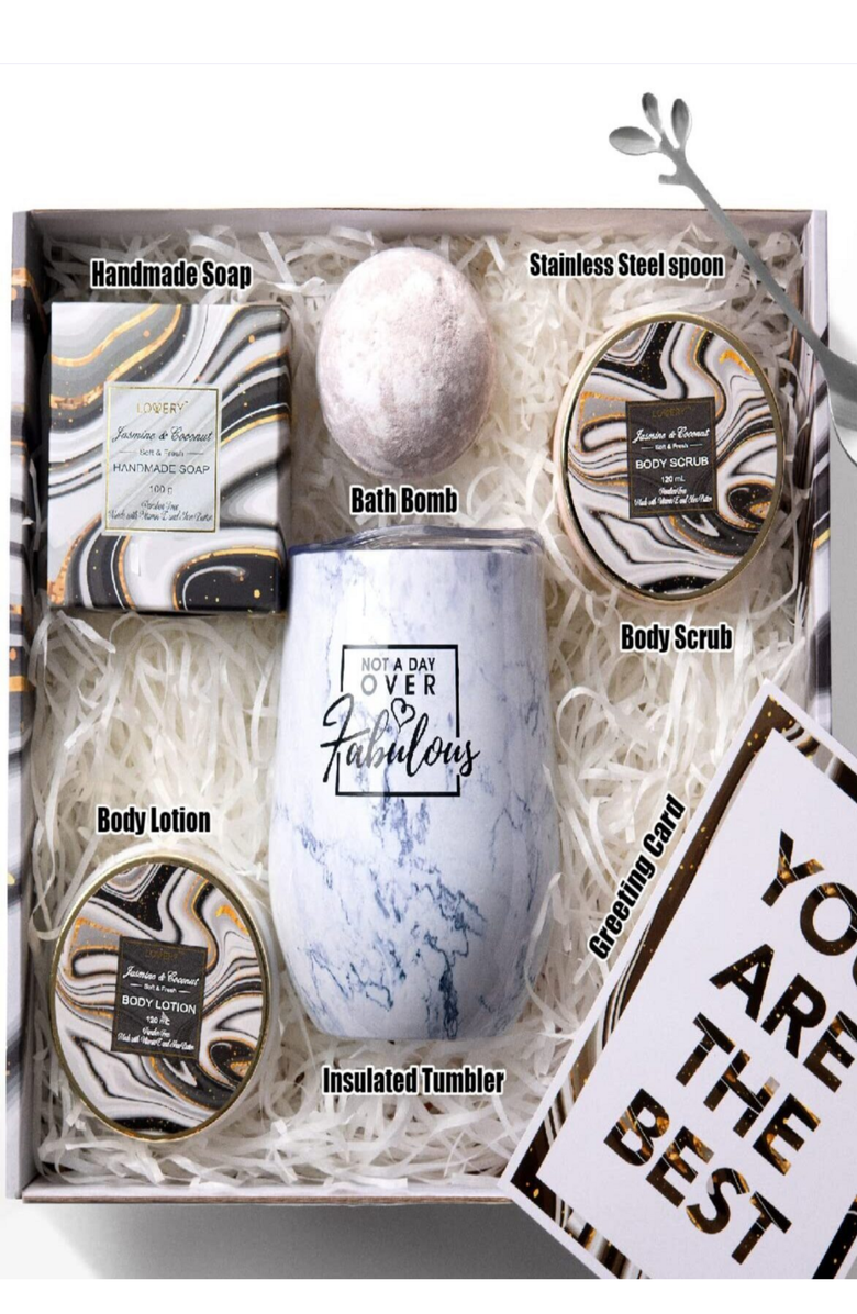 Lovery Spa Gift Box with Wine Tumbler, Alternate, color, 