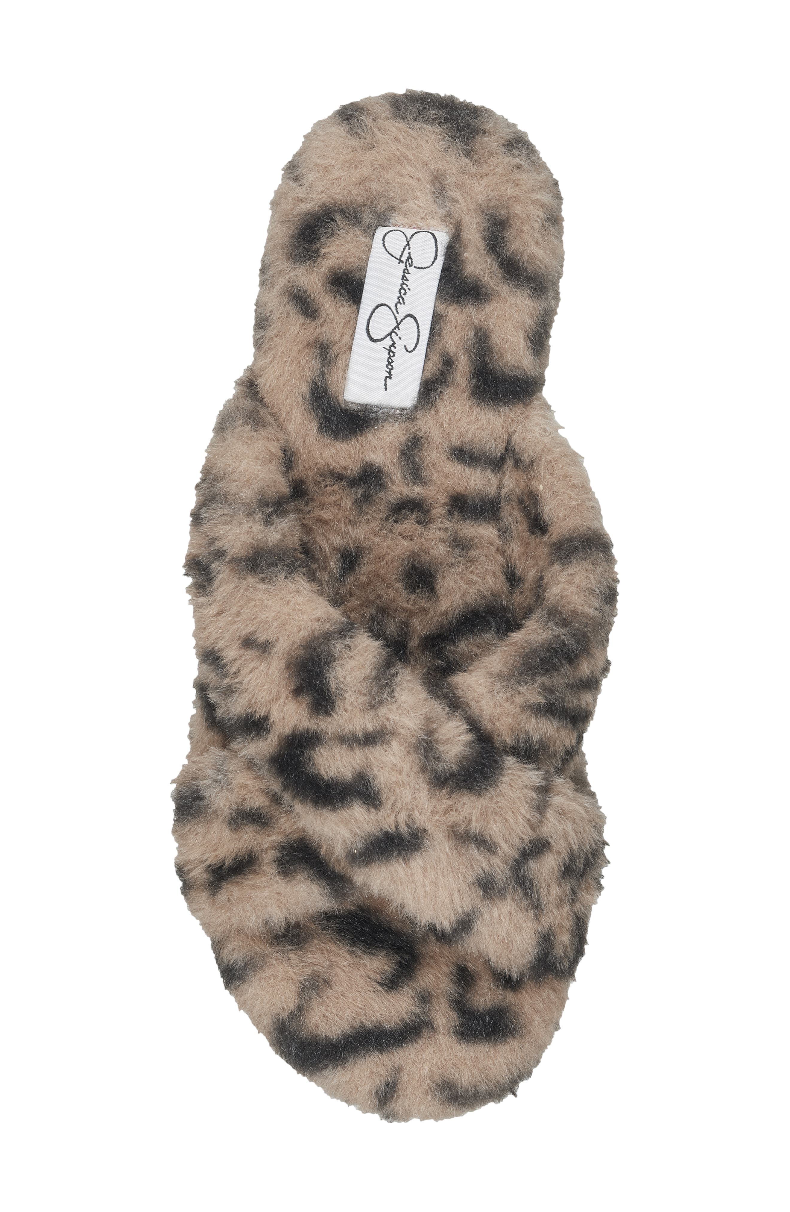 Talulla Faux Fur Platform Cozy Slip-On Sandal, Alternate, color, NATURAL