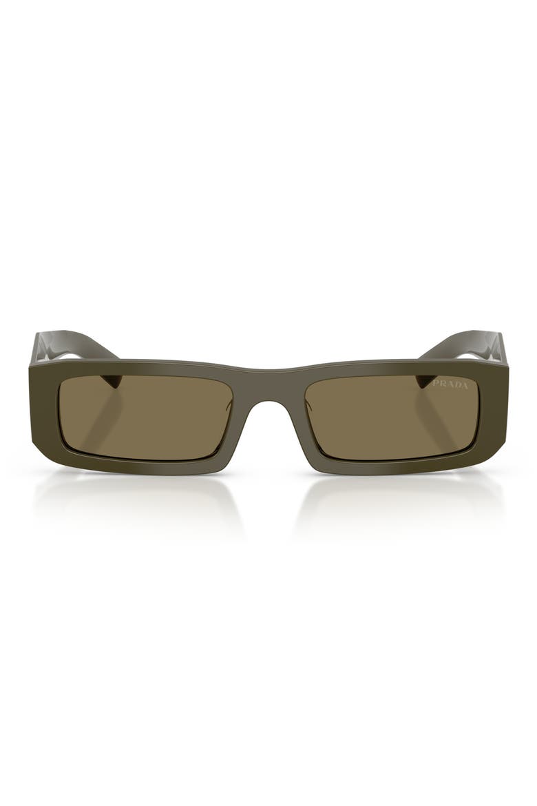 54mm Rectangular Sunglasses, Main, color, LAUREL / LIGHT BROWN