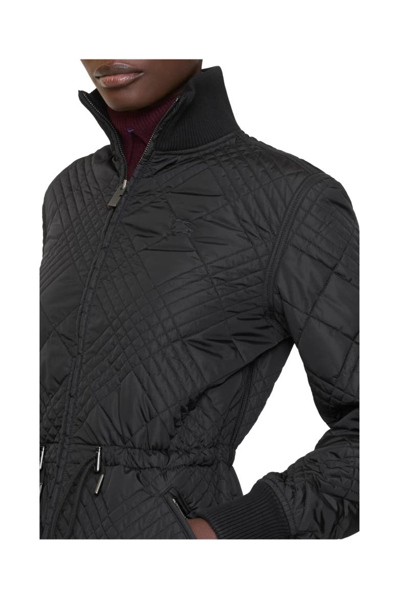 Micro Check-stitch Nylon Wakerley Jacket, Alternate, color, Black