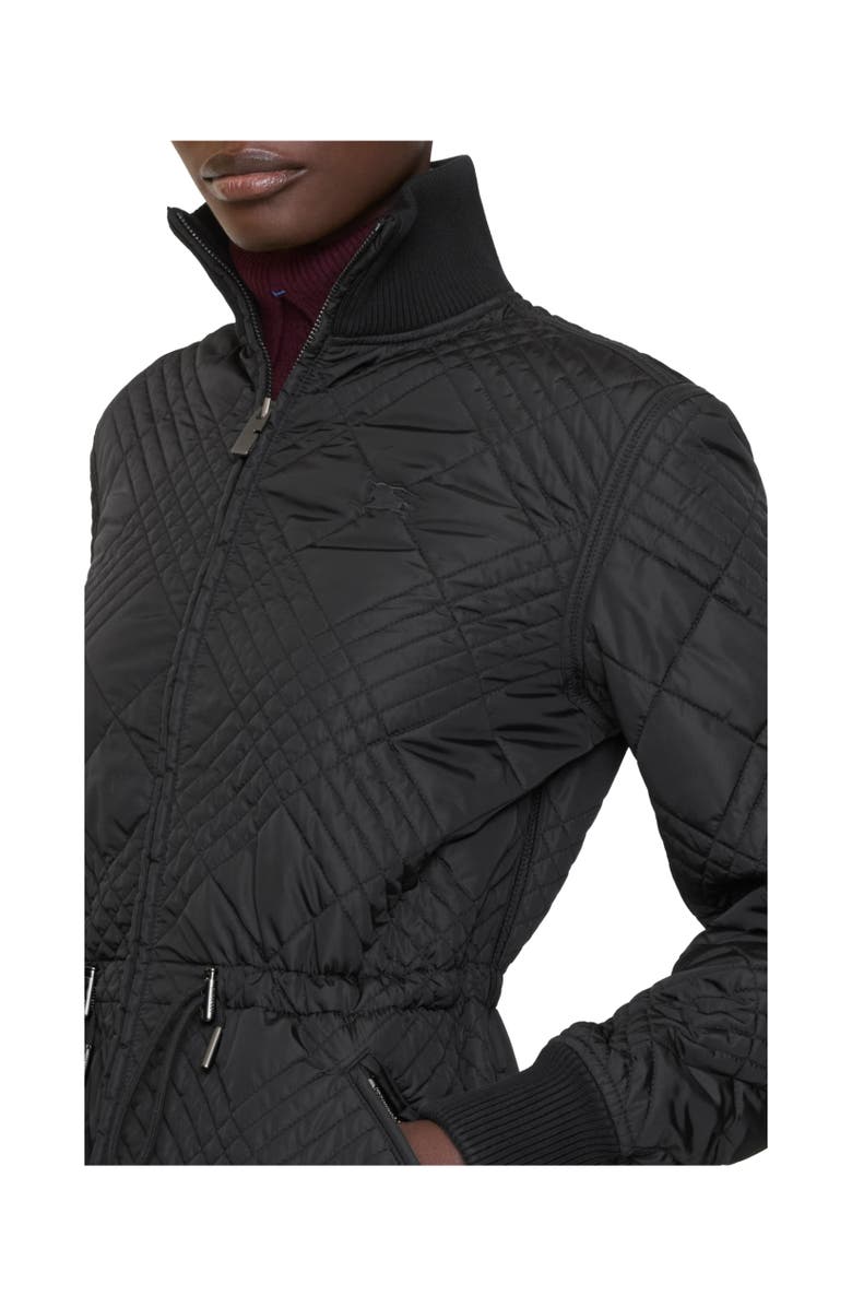 Burberry Micro Check-stitch Nylon Wakerley Jacket, Alternate, color, Black