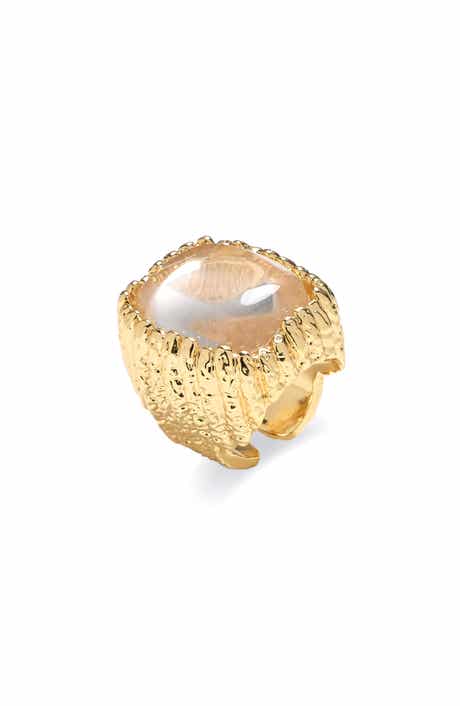 Regal Reflection Glass Crystal Ring